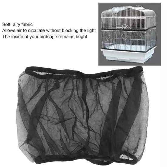 Bird Cage Accessory Machine Washable Airy Mesh Net Fabric Cover Catcher Gua JY