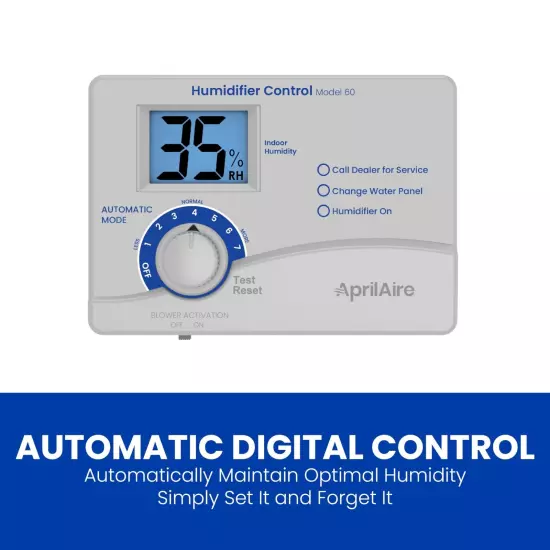 AprilAire 60 Automatic Digital Whole-House Humidifier Control Humidistat with...