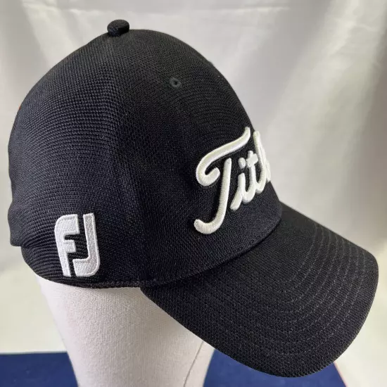 Titleist FJ Footjoy Pro V1 Golf Hat Cap Fitted Mesh Stretch fit Black OSFA