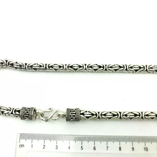 Sale!! Sterling Silver 5 mm Bali Chain/Byzantine Necklaces 18"(46 cm)