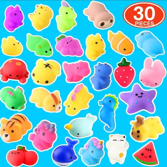 30pcs Squishies Squishy Toys Mochi Squishy Toy for Kids Party Favors Mini Kawa