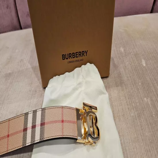 burberry Belt size 105 US Pants 38-40 Gold Buckle Double Side