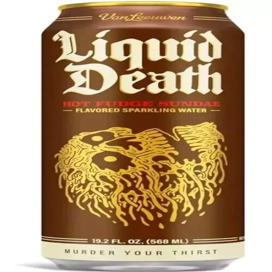 LIMITED Liquid Death Van Leeuwen Hot Fudge Sundae Sparkling Water 19.2 oz Can