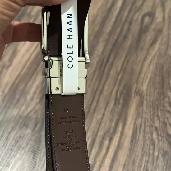 Cole Haan Mens Reversible Leather Belt 32MM Black /brown Size S 30-32 Retail $80