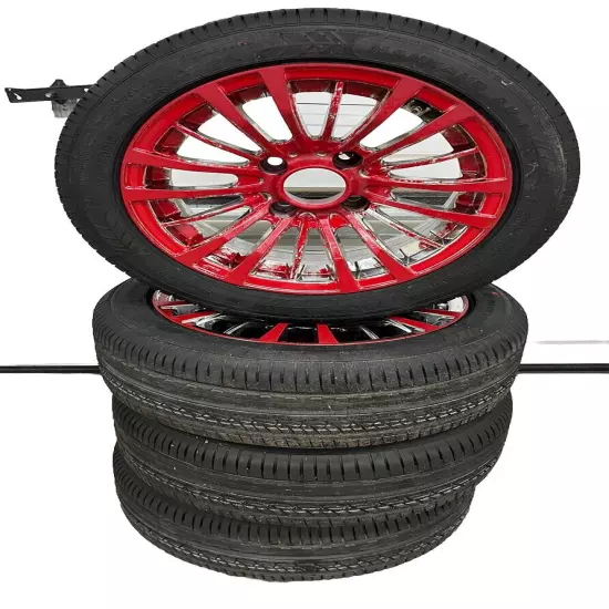 Set Of 4 175/50 R13 Golf Cart Wheels And Tires (Read Description)