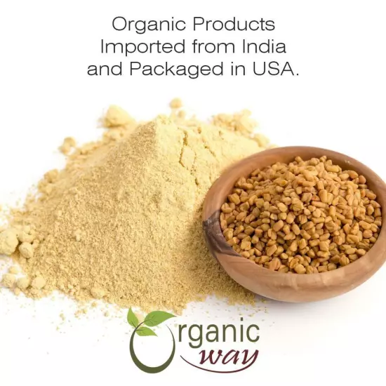 Organic Way Fenugreek / Methi Powder - Kosher & USDA Certified - (1LBS / 16Oz)