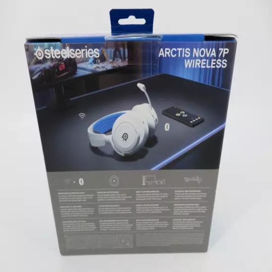 NEW - SteelSeries Arctis Nova 7P Wireless Gaming Headset (White) For PS4 PS5 PC