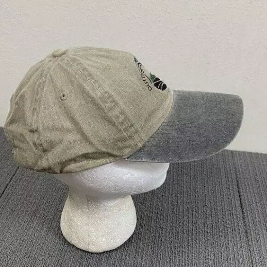 Outdoor Connection Baseball Hat Cap Strapback Adjustable Olive Gray Acid Wash