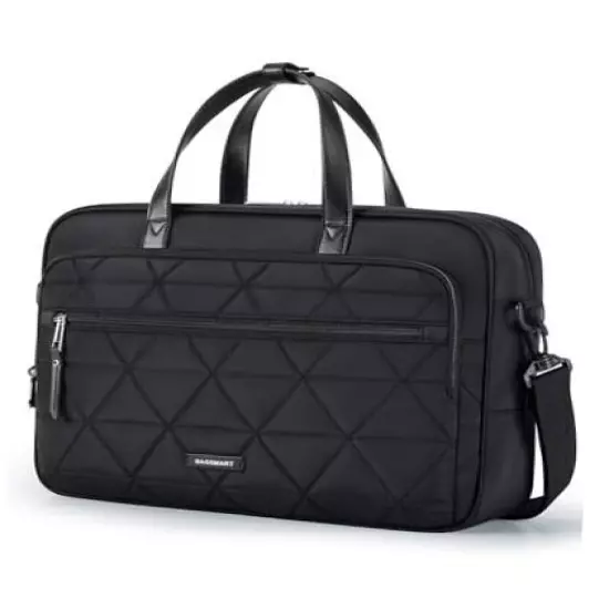  Laptop Bag for Women/Men, 15.6 Inch Briefcase, Stylish Leather Medium 1-black