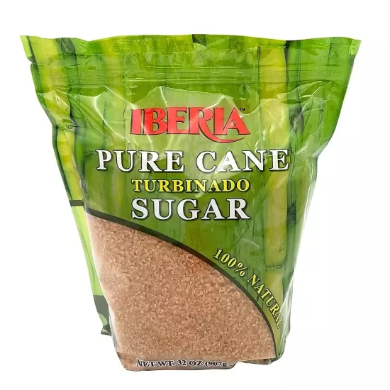 Iberia Pure Cane Turbinado Raw Sugar, 32 Oz.