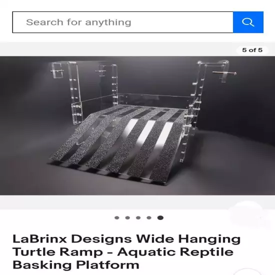 LaBrinx Designs Wide Hanging Turtle Ramp - Aquatic Reptile Basking Platform