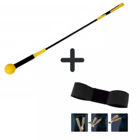 48" Golf Swing Tempo Trainer + Golf Arm Band Trainer Bundle | Fast US Shipping