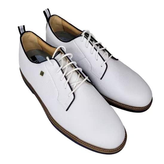 NEW 2024 FootJoy Dryjoys Premiere Series "Field" Golf Shoes, White/ Navy 10.5 M