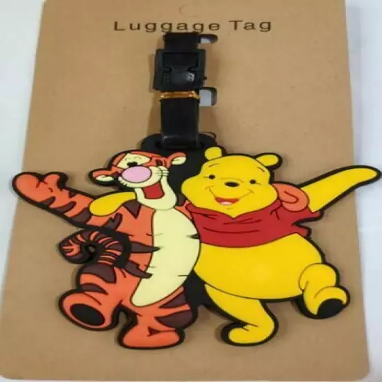 Disney Winnie & Tigger PVC Travel Bags Baggage Backpack Suitcase Luggage Tags 