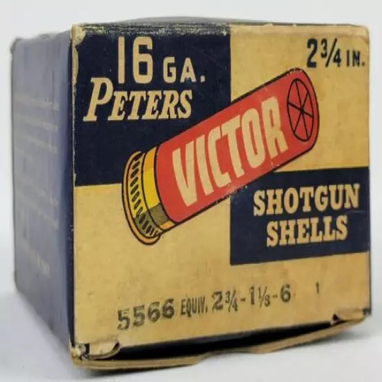 Vintage Peters Victor Field Load 12 GA Box EMPTY 12ga Gun Hunter Advertising A15