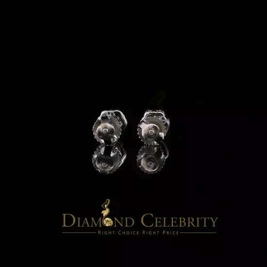 925 White Silver Sterling Hip Hop 1.14ct Cubic Zirconia Floral Women's Earrings