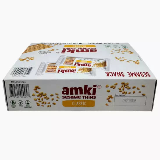 Amki Sesame Thins Classic, 36 x 1.05oz (30g) Packs-Free Shipping-Expiration 2026