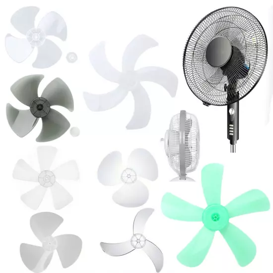 12/14/16/20 Inch Plastic Fan Blade Replacements for Standing Fan Table Fanner