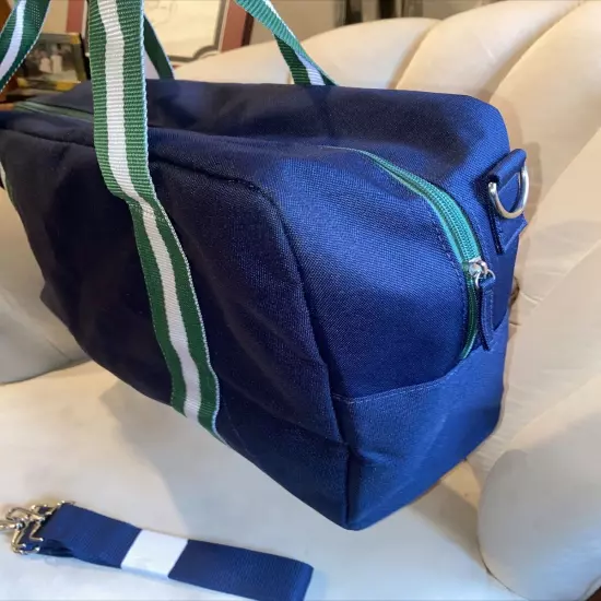 Lacoste Parfums Blue Vintage Sports Bag 17 X 11 X 6