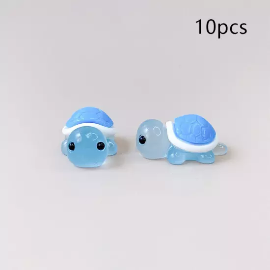 10Pcs Mini Turtles Luminous Ornament Crafts Tiny Turtles Home Decoration Gift Sn