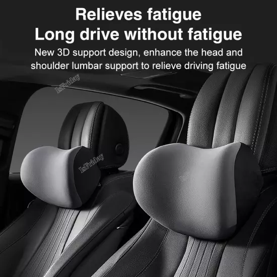 Breathable Car Seat Headrest Car Neck Pillow Cushion Back Lumbar Support Cushion