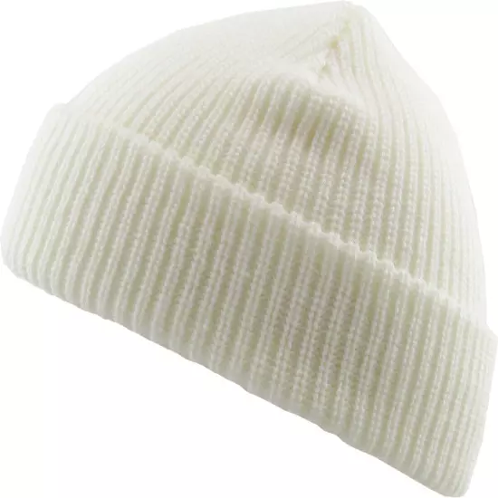 Warm Winter Knit Cuff Beanie Cap Fisherman Watch Cap Daily Ski Hat Skully