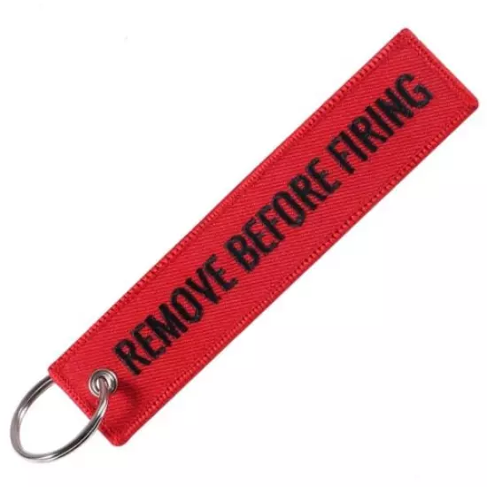 Remove Before Firing / Empty Chamber - safety flag / keyring /breech flag