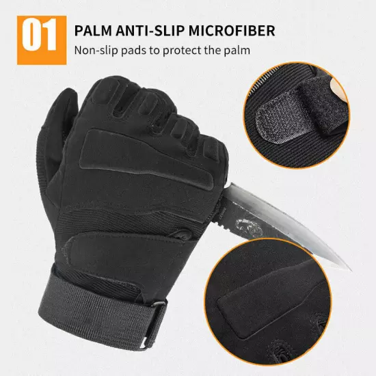 Tactical Full Finger Gloves for Shooting Hunting Cycling Motorcycle Work Gloves