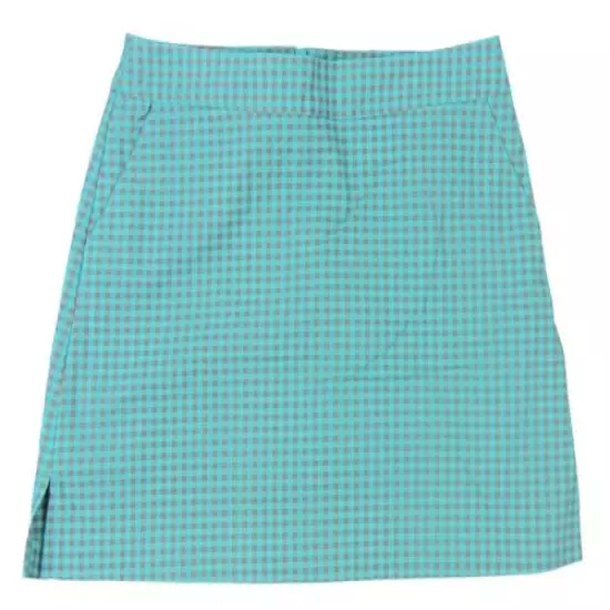 Lady Hagen - NWT Women's Green-Blue Slate Gingham Golf Skort - Sizes: 0, 2, 4, 6