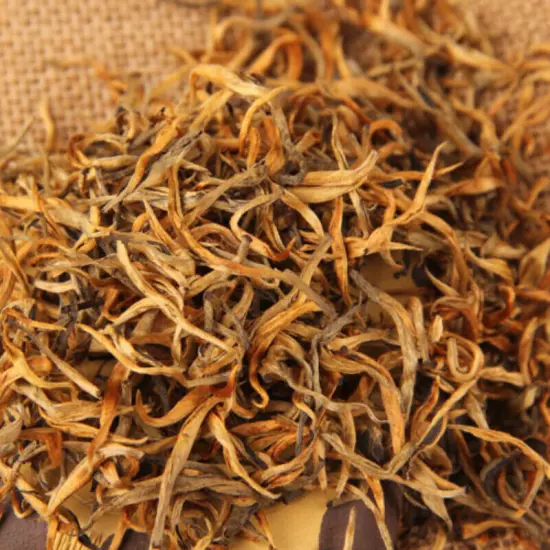 Yunnan Spring Tea Top Gold Wire Dian Hong Tea Red Single Bud Organic Black Tea