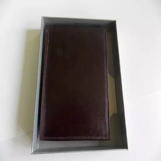 Men's Leather Bi-Fold Wallet - Black NEW