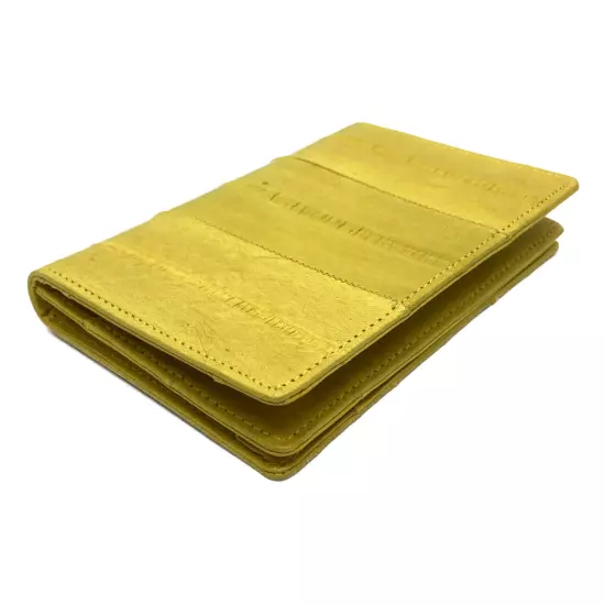 Genuine Eel Skin Leather Business Card ID Wallet Credit Card Case