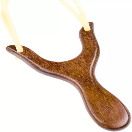 Solid Wooden Slingshot Toys with Classic Construction Hunting Slingshot for Cata