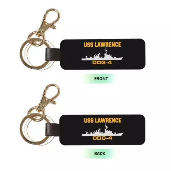 Veterans USS LAWRENCE DDG-4 Leather Key Chain Veterans Gift