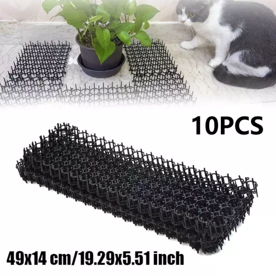 10x Cats Scat Mat Spike Anti-Cat Pest Deterrent Garden Repellent Animals Scarer