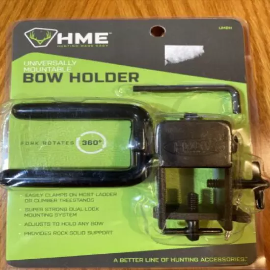 HME Products Universally Mountable Bow Holder UMBH Fork Rotates 360°￼ Clamp on