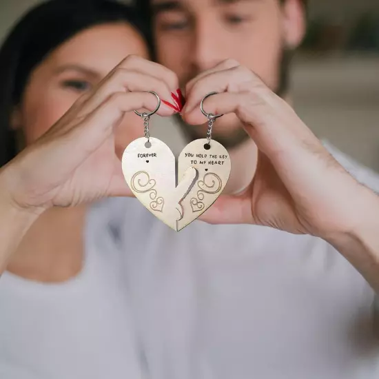 Valentine's Day Birthday Gifts Hold The Key To My Heart Keychain Couple F2Z5