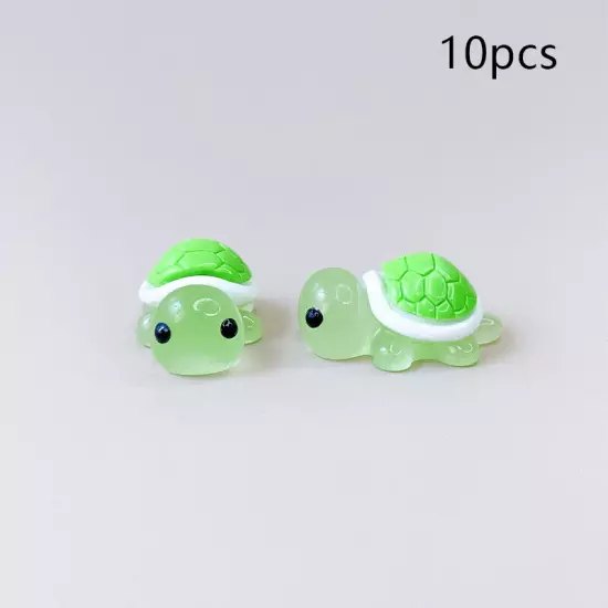 10Pcs Mini Turtles Luminous Ornament Crafts Tiny Turtles Home Decoration Gifts