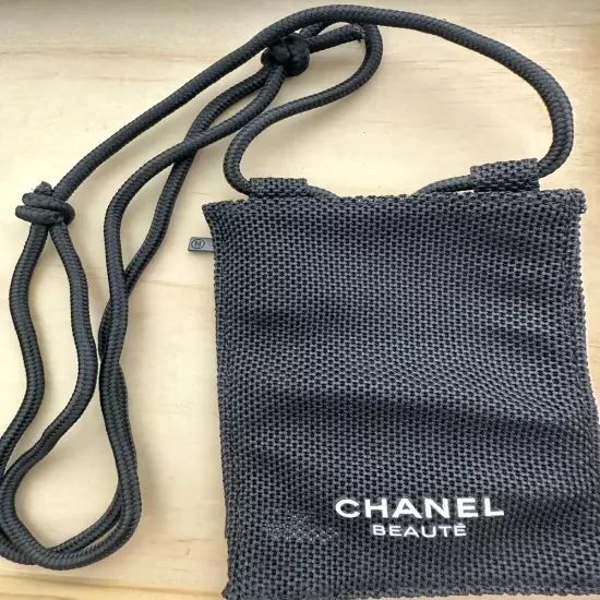 Chanel Beauty Mesh Passport Holder With Adjustable Strap Japan Narita Airport