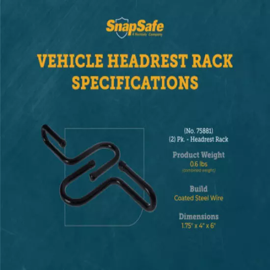 SnapSafe Vehicle Headrest Gun Rack