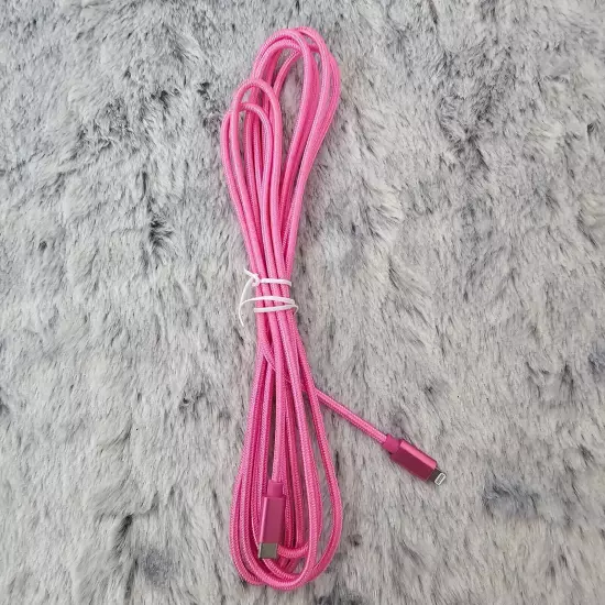 Cordzilla 10ft Rapid Charge Apple to Type C Braided Nylon Cable Iphone Ipad Pink