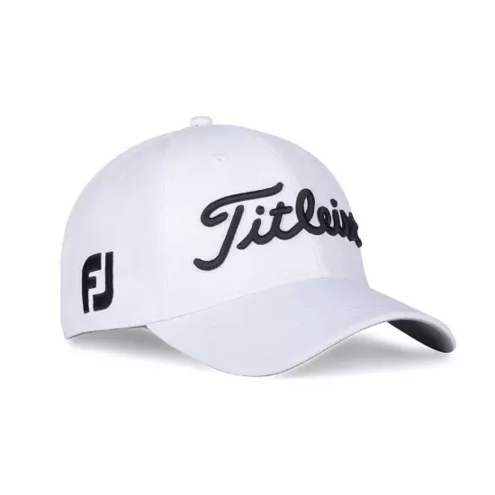 NEW Titleist Tour Elite White/Black Fitted M/L Golf Hat/Cap