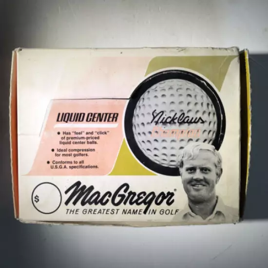 Vintage McGregor Nicklaus Champion Liquid Center Golf Balls & Original Box 1964?