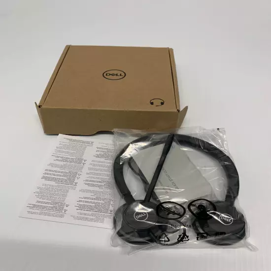 Dell Plantronics Model BW3320-M USB-A Headset Black With Box FREE SHIPPING