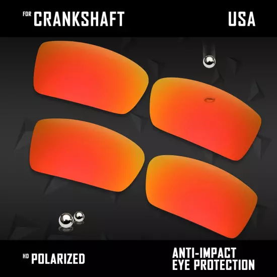 Anti Scratch Polarized Replacement Lenses for-Oakley Crankshaft OO9239 Options