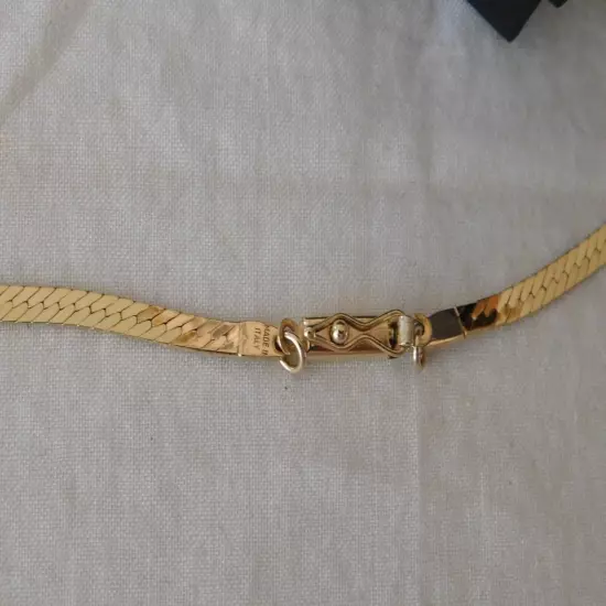 Italian 14K Herringbone Chain 20 inch Italy 14KT