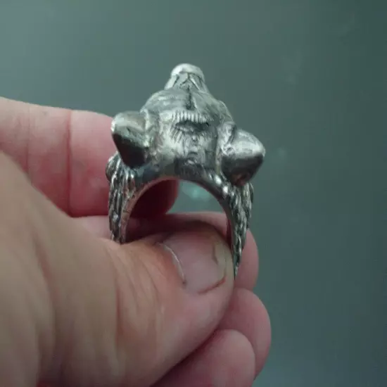 GIANT WOLF RING DIRE WOLF RING 925 70+ GRAMS