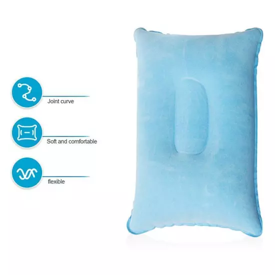 Air-Pillow Inflatable Cushions Portable Head Rest Compacts Camping Travel O-US