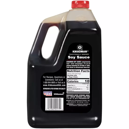 - Traditionally Brewed Soy Sauce, All Purpose Seasoning - 1 Gallon (Pack of 1)