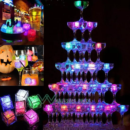 40 pieces Rainbow Flash Color Light Up Party Rave club Wedding LED Glow Ice Cube